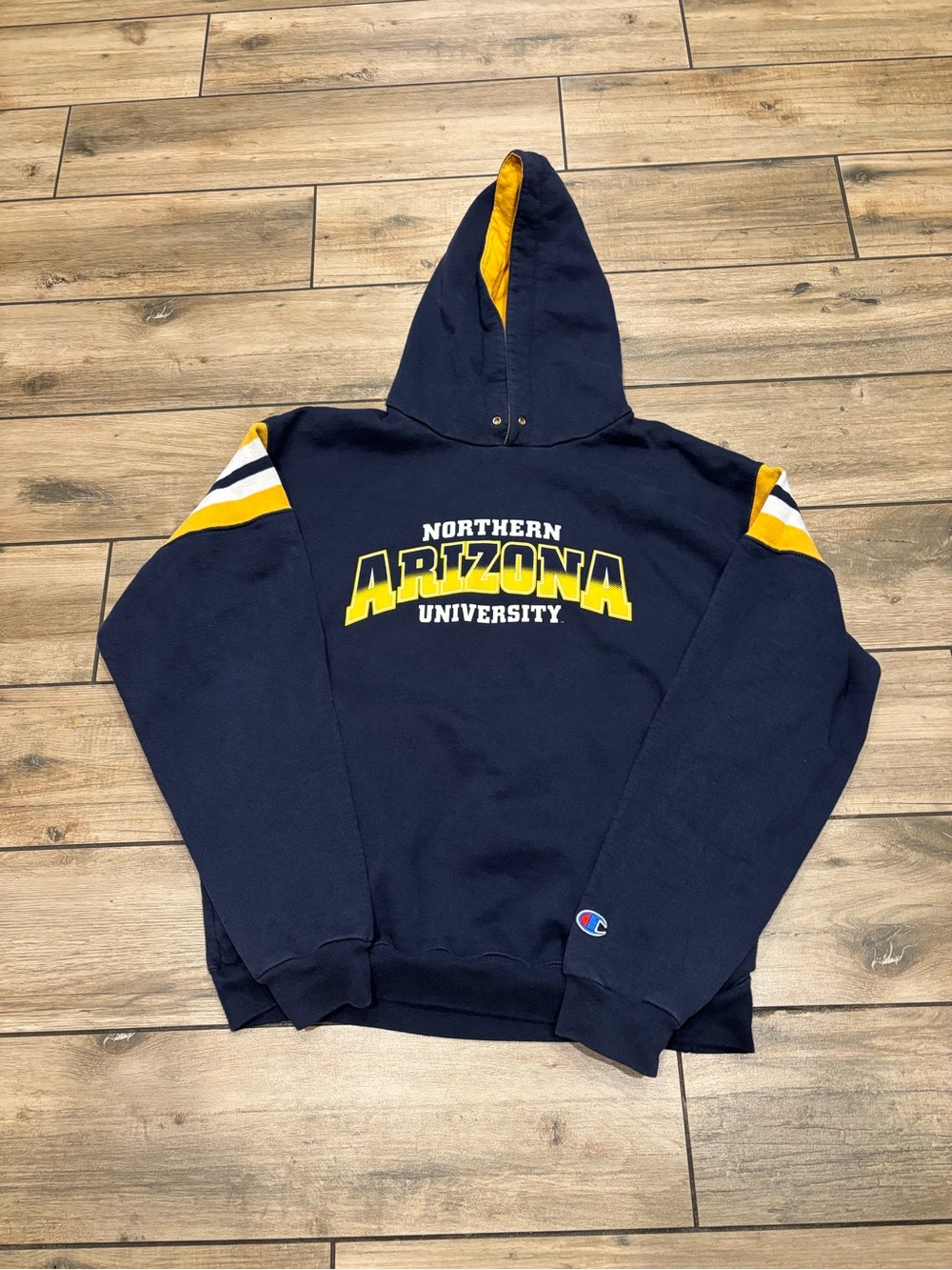 Northern Arizona University Champion Two Toned Hoodie Sweatshirt Size M